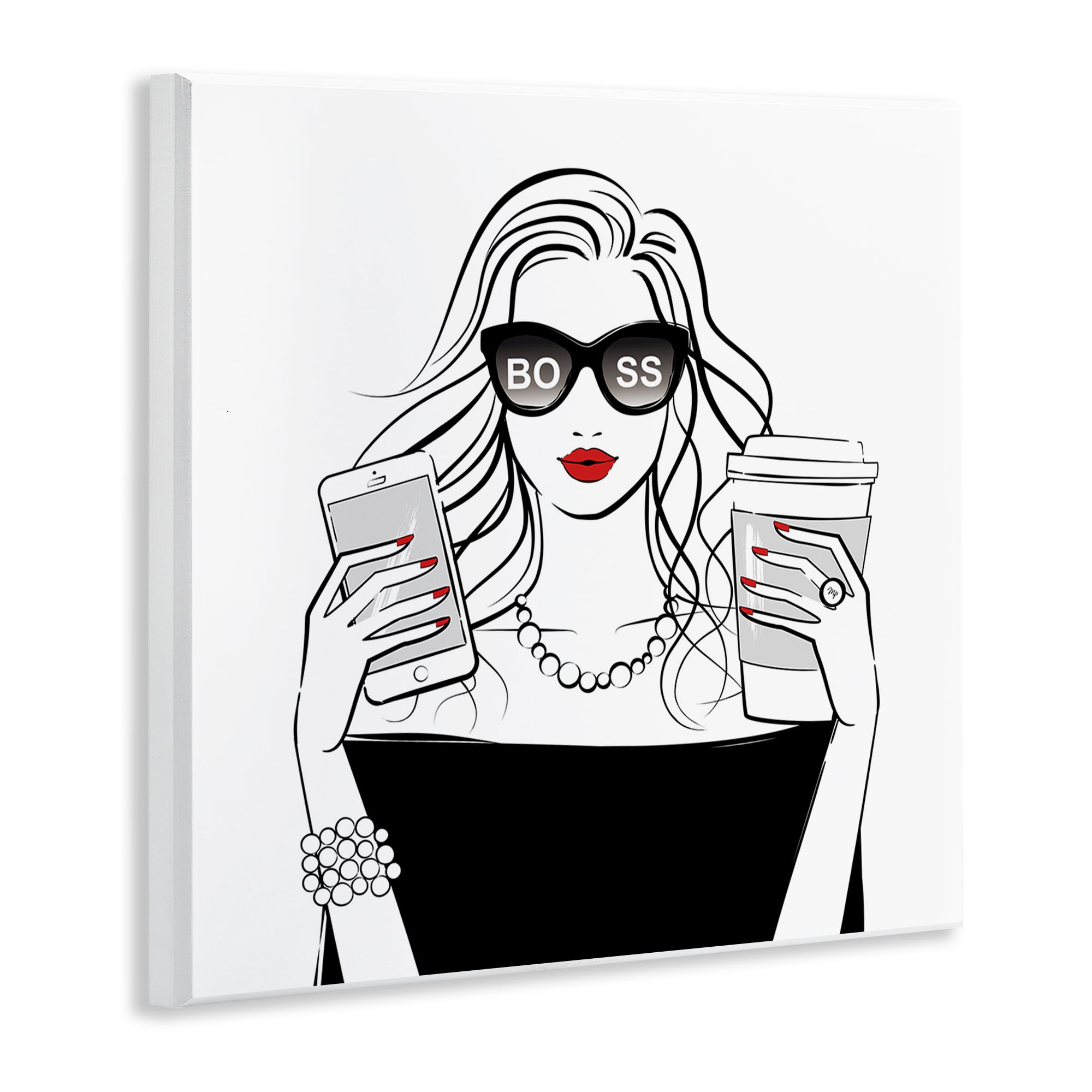 Stupell Industries Chic Boss Morning Coffee Moment Wall Plaque Art, design by Martina Pavlova