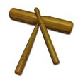thumbnail image 2 of Rhythm Band Instruments RBN105 Bloc de Tiques Rond en Bambou avec Frappeur, 2 of 2