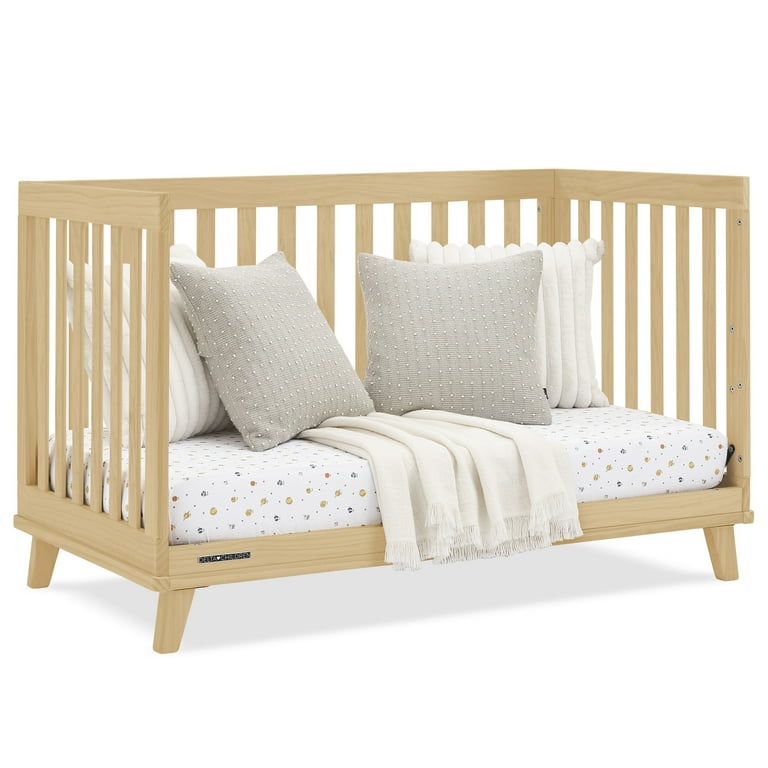 Natural pine cheap crib