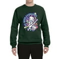 thumbnail image 2 of Wild Bobby, The Betty Experience Guitars Betty Boop Unisex Crewneck Sweatshirt, Forest Green, XX-Large, 2 of 5