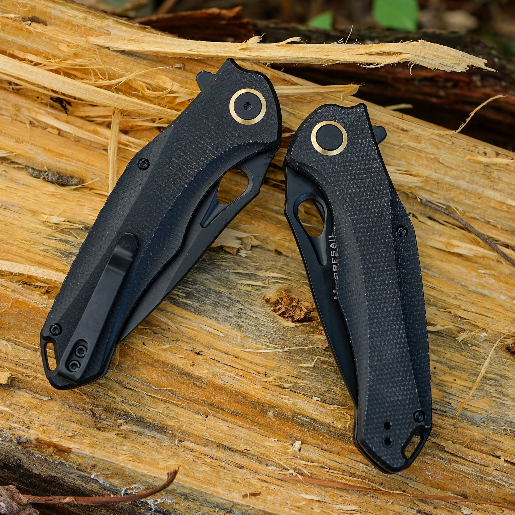 FORESAIL Praxis Pocket Folding Knife 3.62"14c28n Blade,4.8" Micarta handle.with Pocket Clip.
