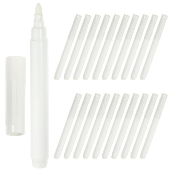 IBASETOY Washable Chalk Markers White Plastic 20Pcs