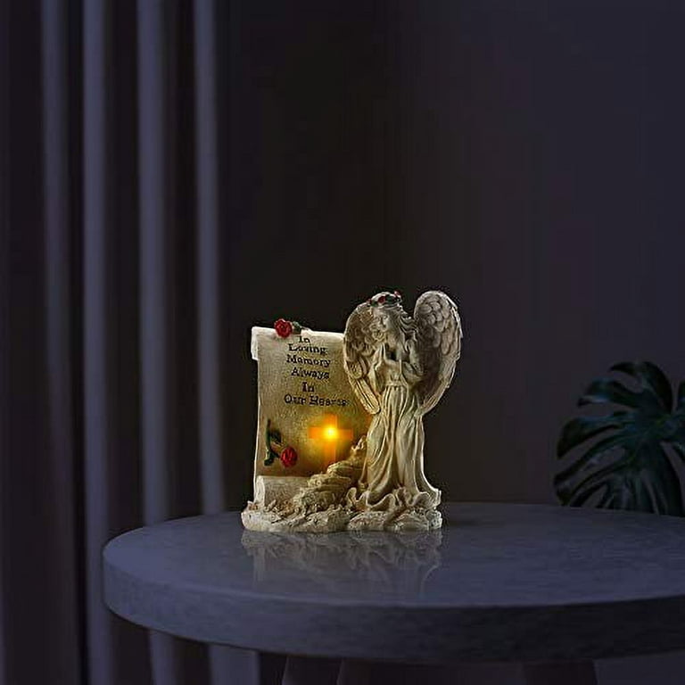 Solar Light Angel Statue, Unique Funeral Memorial Gifts, Light Up Angels in  Loving Memory, Remembrance Gift for Loss of Loved One with Condolences