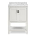 thumbnail image 5 of Furniture of America Anya 25" White Single Bathroom Vanity with White Carrera Marble Top and Undermount Sink, 5 of 12