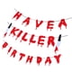 thumbnail image 4 of 1 Set Tener una bandera de la fiesta de cumpleaños asesina Decoración de la fiesta de cumpleaños de Halloween Horror, 4 of 5