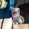 thumbnail image 3 of 20 Oz French Bulldog and Flower Coffee Tumbler Double Wall Insulated Stainless Steel Water Bottle | Metal Reusable Thermoses Flask with Cup Cap | Leak & Sweat Proof with Anti-Dust Lid, 3 of 7