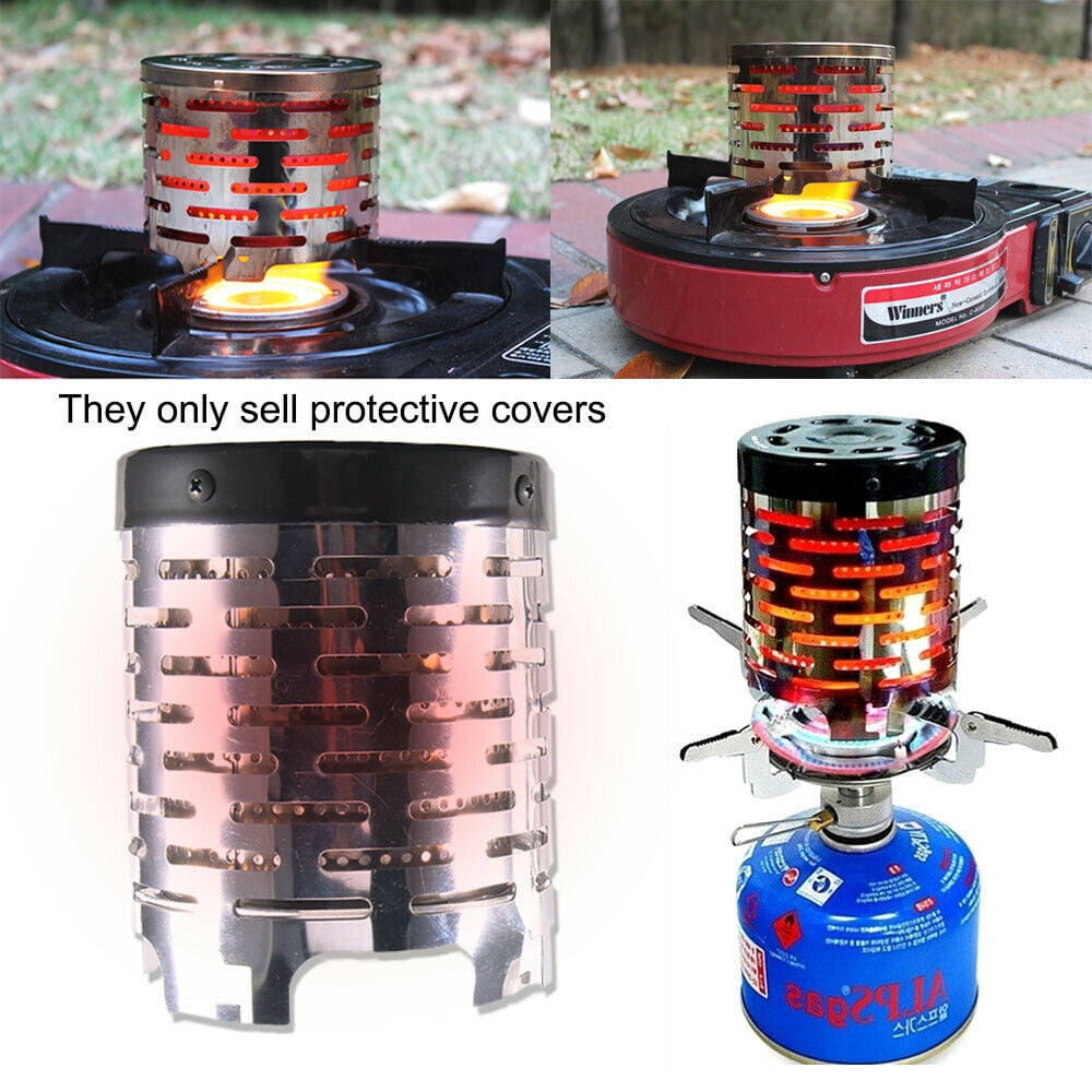 1PC Portable Camping Tent Heater Warmer Stove Heating Cover Stainless Steel US 