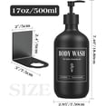 thumbnail image 2 of Luxspire Shampoo and Conditioner Dispenser, Shower Soap Dispenser Wall Mounted 3 Sets White Plastic Bottles Bamboo Pump, 500ml Shampoo and Conditioner Bottles for Bathroom, Shower Wall and Hotel, 2 of 8