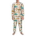 thumbnail image 3 of Lsque Fall Pumpkins And Sunflowers Pattern Long Sleeve Pajama Set for Men - Soft 2-Piece Sleepwear and Loungewear Set with Pockets, Comfy Nightwear-Medium, 3 of 7