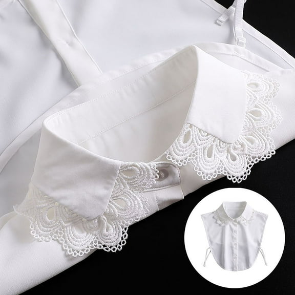 Baluue 1Pcs Embellished Collar Half Shirt Collar For Women
