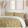 thumbnail image 6 of Ambesonne Botanical Duvet Cover Sets, Jurassic Motif Earth Tone, 2-King, Mauve Camel White, 6 of 7