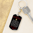thumbnail image 6 of Missing You Is My Hobby Husband Stainless Steel or 18k Gold Premium Swivel Dog Tag Keychain, 6 of 16