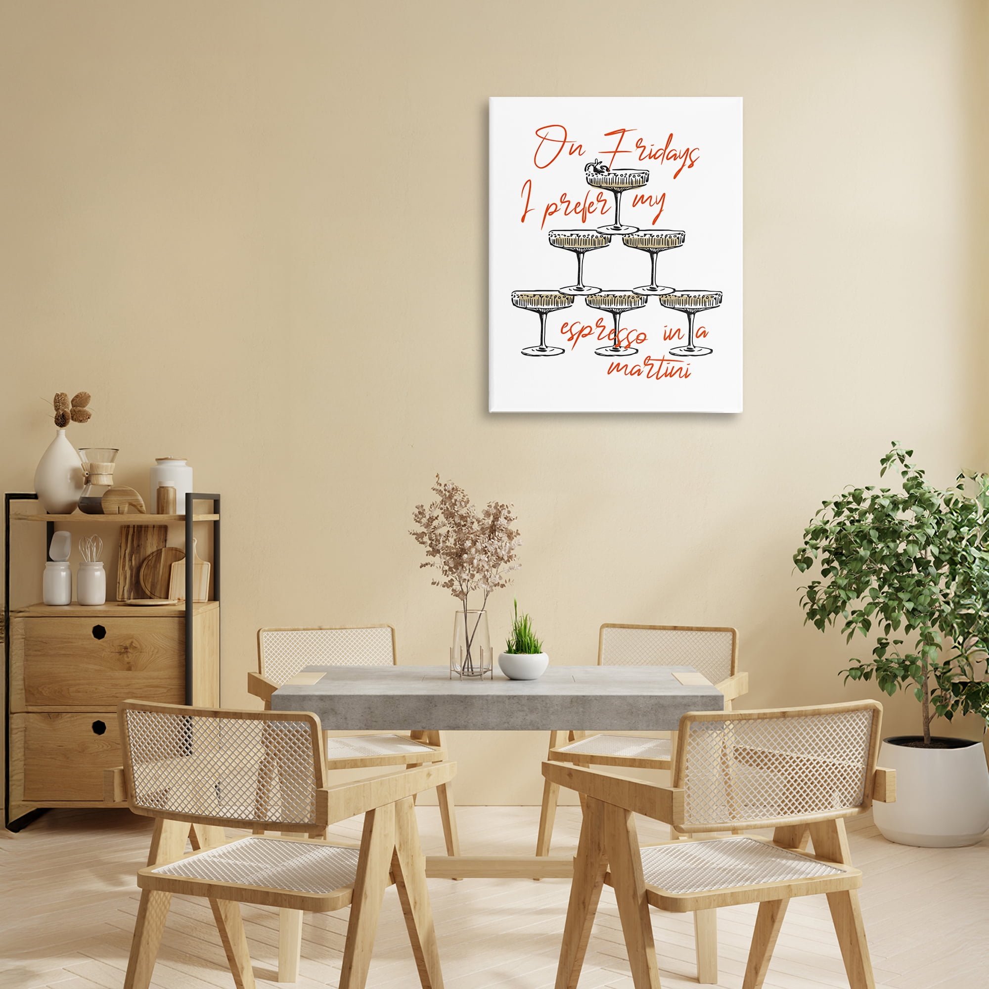 Stupell Industries On Fridays Espresso Martini Canvas Wall Art, design by The Prints Vibe
