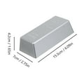 thumbnail image 2 of 1 Pc Simulation Silver Bar Decorative Silver Brick Plastic Silver Bar Plaything, 2 of 8