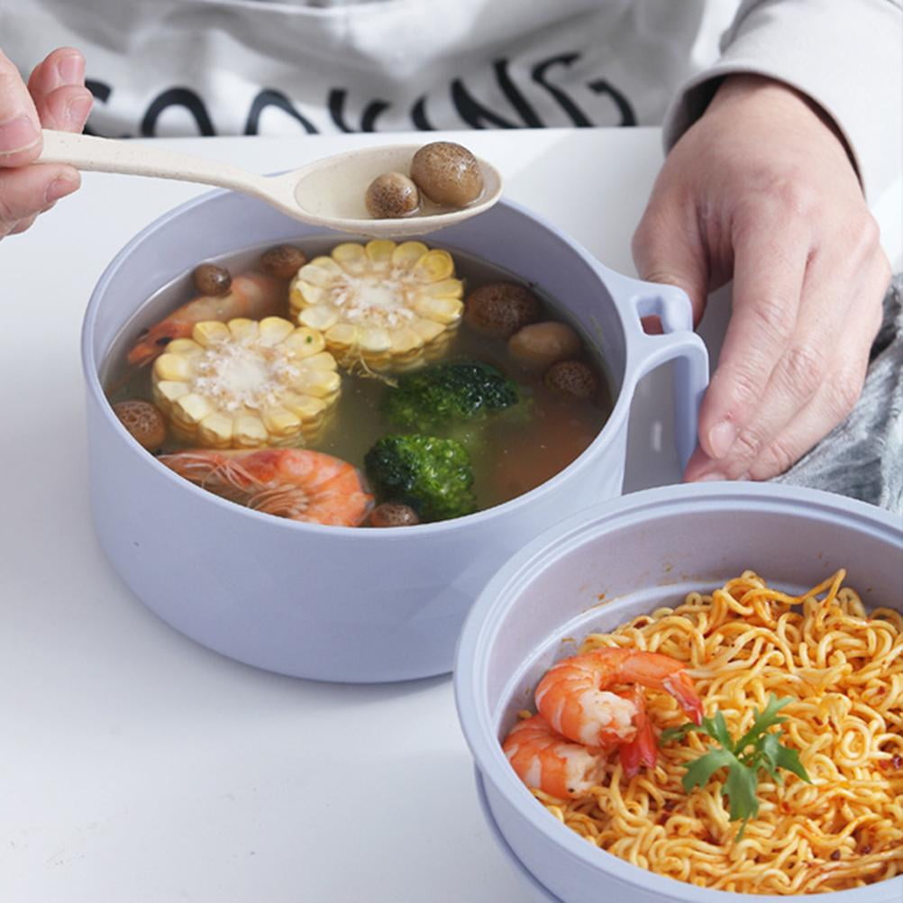 1000ml Instant Noodle Bowl with Lids Soup Hot Rice Bowls 304 Stainless  Steel Insulated Soup Bowls