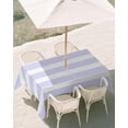 thumbnail image 2 of 52x70 Inch Outdoor Tablecloth with Umbrella Hole Zipper Rectangle Purple Striped Rectangular Tablecloths Outside Waterproof Modern Classic Horizontal Stripes Patio Table Cloth Cover for Picnic Party, 2 of 8