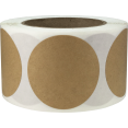 thumbnail image 1 of Natural Kraft Circle Dot Stickers | 2.5" Inches Round | 500 Pack, 1 of 1