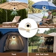 thumbnail image 6 of Camping Fan with Light, 7200mAh Rechargeable Fan with Remote, 4 Speed Timer LED Lantern for Camping Travel Emergency, Khaki, 6 of 9