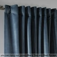 thumbnail image 5 of 3S Brother's Extra Long Solid Luxury Matte Velvet Soft Curtain Aegean Single Panel Hanging Back Tap & Rod Pocket Home Décor 5-25 Feet Custom Made Curtains -Made in Turkey Each(52"x216"), 5 of 7