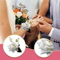 thumbnail image 3 of 2 juegos, flor de muñeca de boda, flor de muñeca de rosa de dama de honor, adecuado para celebraciones de aniversario de boda, bailes, fiestas, decoración del hogar., 3 of 5