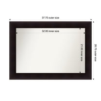 Amanti Art Custom Wall and Bathroom Mirror (26.75 x 37.75 in.), Portico Espresso Frame