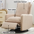thumbnail image 6 of Lazy Boy Glider Baby Seat with Comfortable Cushion, Swiveling Rocker, Suitable for Small Spaces, Lambskin (Oatmeal), 6 of 7