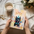 thumbnail image 3 of Watercolor Scottish Terrier Happy Birthday Celebration Balloons Gift Party Spiral Bound Journal Scottie Dog Lover Gifts 5x7in Spiral Notebook - 00028, 3 of 5