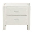 thumbnail image 3 of Baxton Studio Laria Modern White Teddy-Bear Fabric 2-Drawer Nightstand, 3 of 3