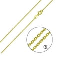 thumbnail image 4 of 925 Sterling Silver Yellow Gold Plated 1mm Cable Chain Necklace w/ Saint Jude Round-Shaped Pendant Charm, 4 of 4