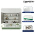 thumbnail image 6 of DeerValley  48 in. W x 32 in. H Rectangular Silver Aluminum Surface LED Light Medicine Cabinet with Mirror, Anti-Fog, Double Doors, 6 of 12
