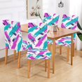 thumbnail image 2 of Yayeee 4 Pack Dining Chair Covers Stretch Parson Chairs Slipcovers Seat Protector, Abstract Drawing, 2 of 6
