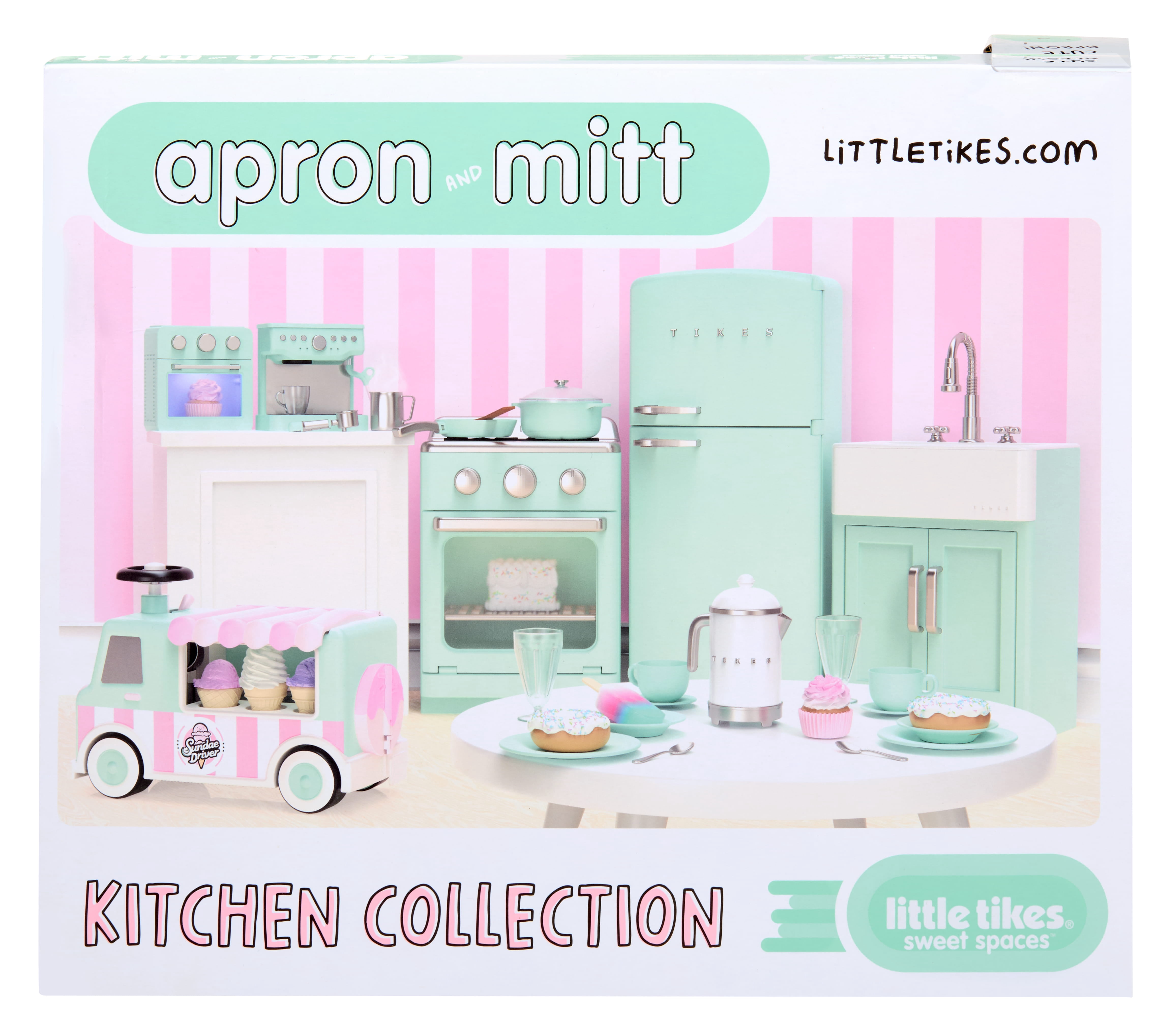 Little Tikes Sweet Spaces Apron & Oven Mitt Set, Play Kitchen Cookware, Ages 3+