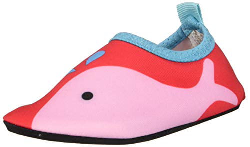 2 Little Kid Bigib Toddler Kids Swim Water Shoes Quick Dry Non-Slip Water Skin Barefoot Sports Shoes Aqua Socks for Boys Girls Toddler Red Whale
