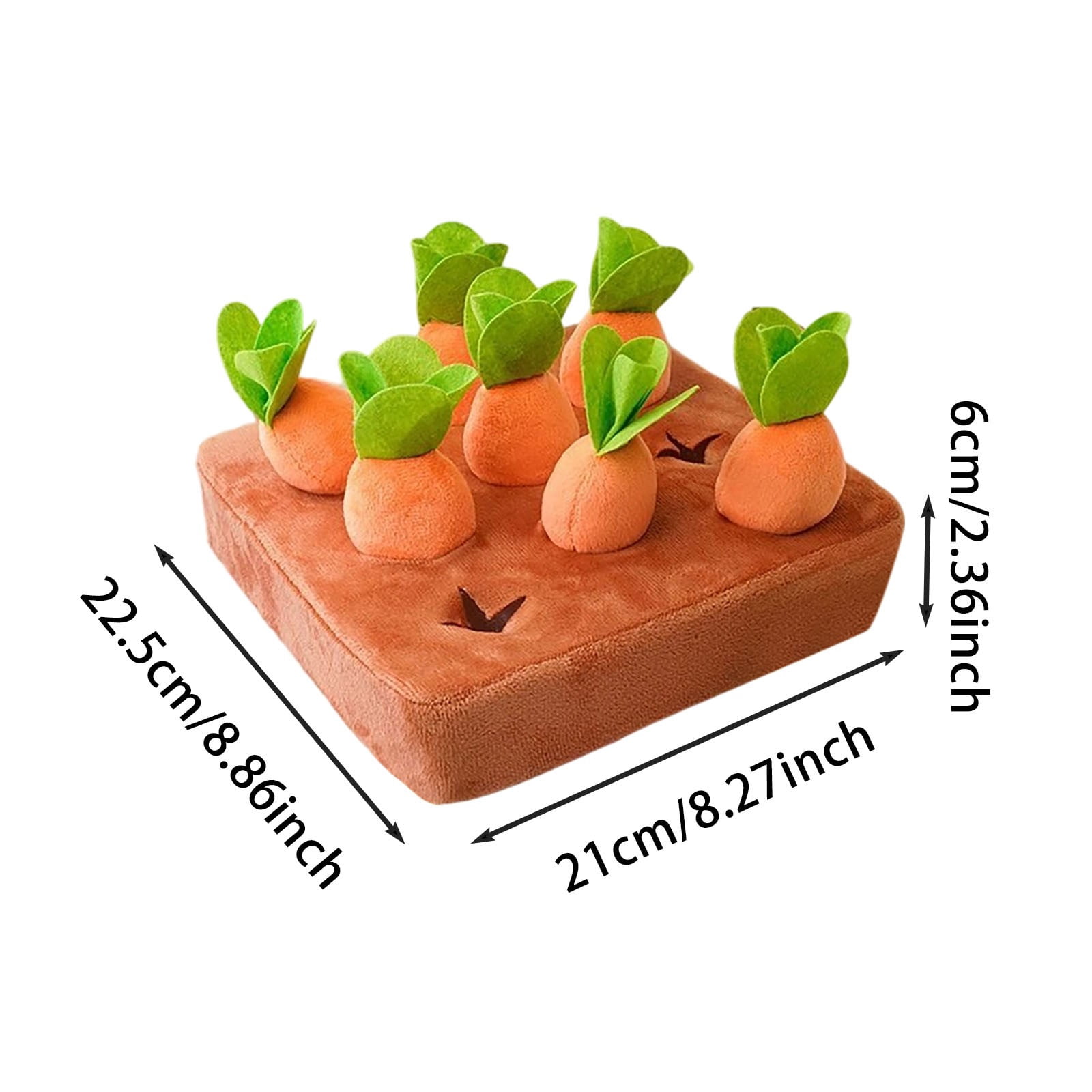 Carrot Shape Interactive Puzzle Chew Toy Wear Resistant Lightweight Mental Stimulation Play Accessory for Cat Dog Indoor Leisure