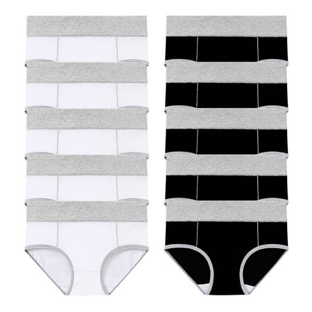 ATOYSOY Women s Underpants Plus Size Hip Lifting Cotton Panties  10 Pack Shapewear Control Briefs Seamless for Ladies Clearance Stretchy Solid Panty Classic Briefs Comfy Multipack White L