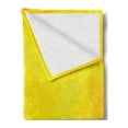 thumbnail image 2 of Yellow Soft Flannel Fleece Blanket, Contemporary Art Inspirations in Yellow Toned Geometrical Rhombus Arrangement, Cozy Plush for Indoor and Outdoor Use, 60" x 80", Yellow Marigold, by Ambesonne, 2 of 5
