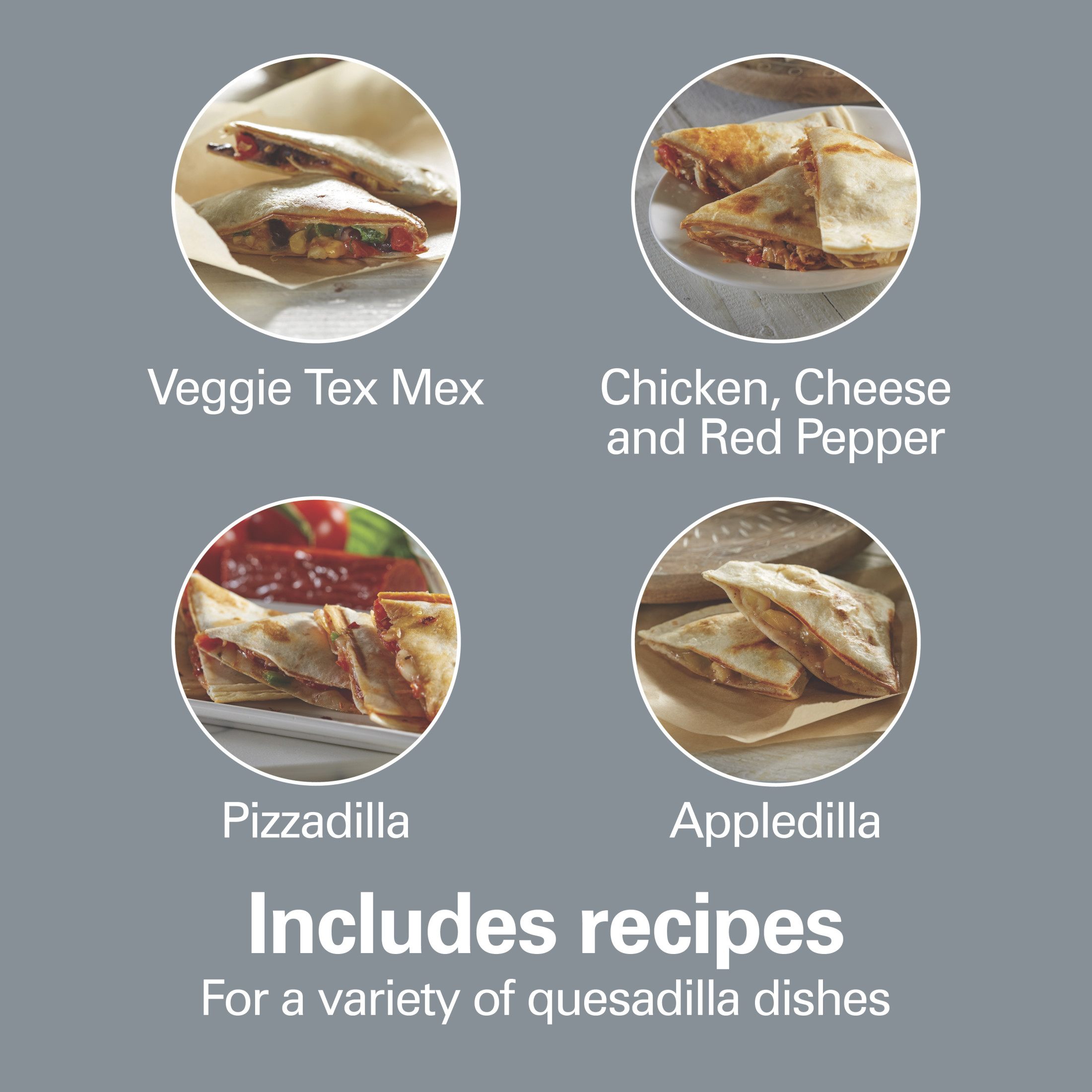 Hamilton Beach Quesadilla Maker, 8" Round, Makes 6 Wedges, Red