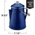 thumbnail image 4 of COLETTI Classic Percolator Coffee Pot — The Most Nostalgic Camping Coffee Pot, Now Modernized [Blue Enamel, 12 Cup], 4 of 8