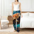 thumbnail image 4 of Fotbe Colorful Flower Sea Turtle Pantalones de Pijama para Mujer, Pantalones de Dormir, Pantalones Pj con Cordón y Bolsillos-3X-Large, 4 of 6