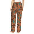 thumbnail image 3 of Highland Cow Women's Comfy Pajama Pants with Pockets,Soft Stretch Drawstring Lounge Pants, Soft Casual Wide Leg PJS Sleep Bottoms Small, 3 of 7