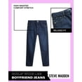 thumbnail image 2 of Steve Madden Girls' Jeans - Wide Leg Boyfriend Jeans - Casual High Waisted Stretch Denim (4-16), 2 of 7