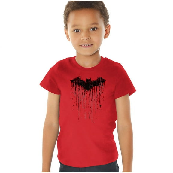 Batman Batman Paint 3 Kids T Shirt (3) for Youth Toddler Boys and Girls, Red