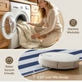 thumbnail image 5 of ODIKA Striped Traditional Navy Ticking Stripes Featuring Bold Bands for Bedroom, Nursery, RV, Pet Friendly & Kids Safe Bedside, 5 of 7
