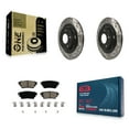 thumbnail image 1 of Transit Auto Rear Coated Drilled Slotted Disc Brake Rotors and Ceramic Pads Kit for Car Mitsubishi Outlander Eclipse Cross PHEV KDC-100947, 1 of 11