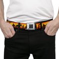 thumbnail image 3 of Buckle-Down Belt, Seatbelt Buckle Belt, Cowboy Silhouette Western Landscape Reds Black, 30 to 44 Inches, 3 of 9