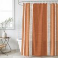 thumbnail image 2 of Small Stall Shower Curtain 36x78 Inch Narrow Half Size Vintage Burnt Orange Striped Bath Curtains Bathroom Decor, Farmhouse Modern Stripes Boho Waterproof Fabric Shower Curtain Set with Hooks 36 Inch, 2 of 7
