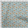 thumbnail image 4 of Soimoi Llama Alpaca Print, Poly Taffeta Fabric, Decor Sewing Fabric by The Yard 56 Inch Wide, Decorative Fabric for Outdoor Upholstery, Umbrellas and Home Accents, Sky Blue, 4 of 5