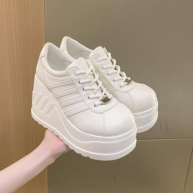Nueva marca Punk Street Fashion negro estilo gótico niñas Cosplay plataforma tacones altos zapatillas cuñas zapatos mujer bombas tamaño grande 4336 Gao Jinjia LED