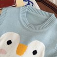 thumbnail image 6 of lnmuld Sweaters for Teens Winter Girls Knitted Vest Top Cute Penguin Print Round Neck Soft Warm Cardigan Sweater for and Kids Fashion Outerwear Size:2-3 Years, 6 of 8