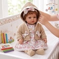 thumbnail image 6 of Floral Doll Clothes Set, Hooded Doll Outfit, 18 Inch Doll Clothing, Fashion Doll Dress, Doll Wardrobe Accessories, 6 of 6
